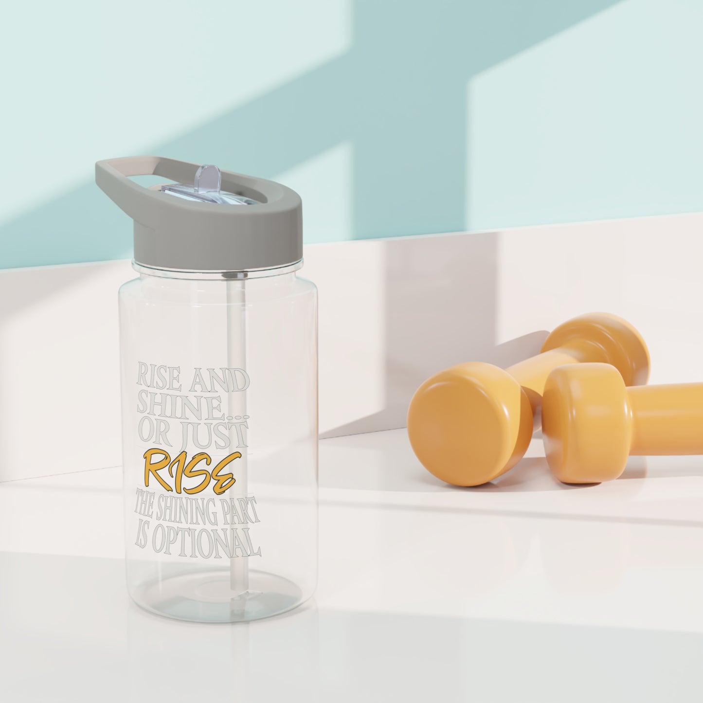 Rise, Hydrate, Conquer - Positive Affirmation Tritan Water Bottle