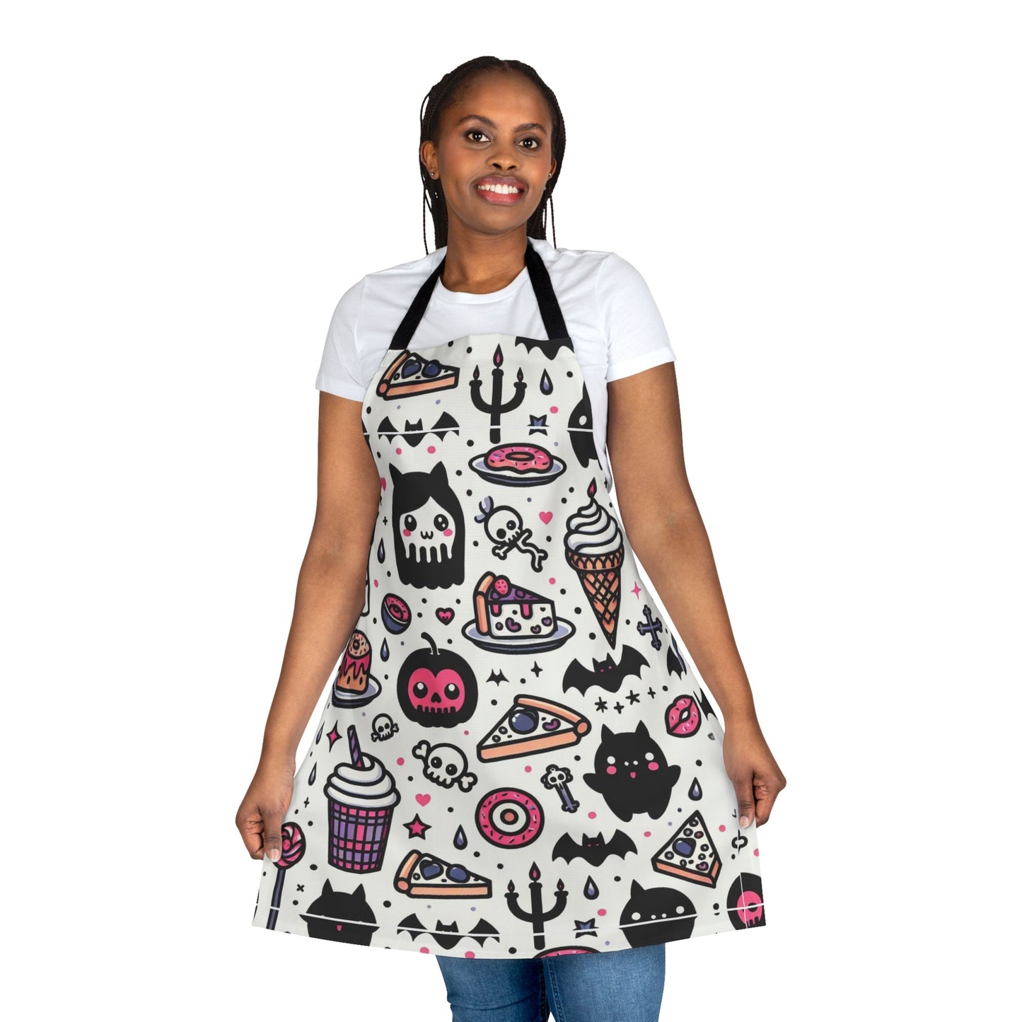 Macabre Munchies - Black - Gothic Kitchen Apron