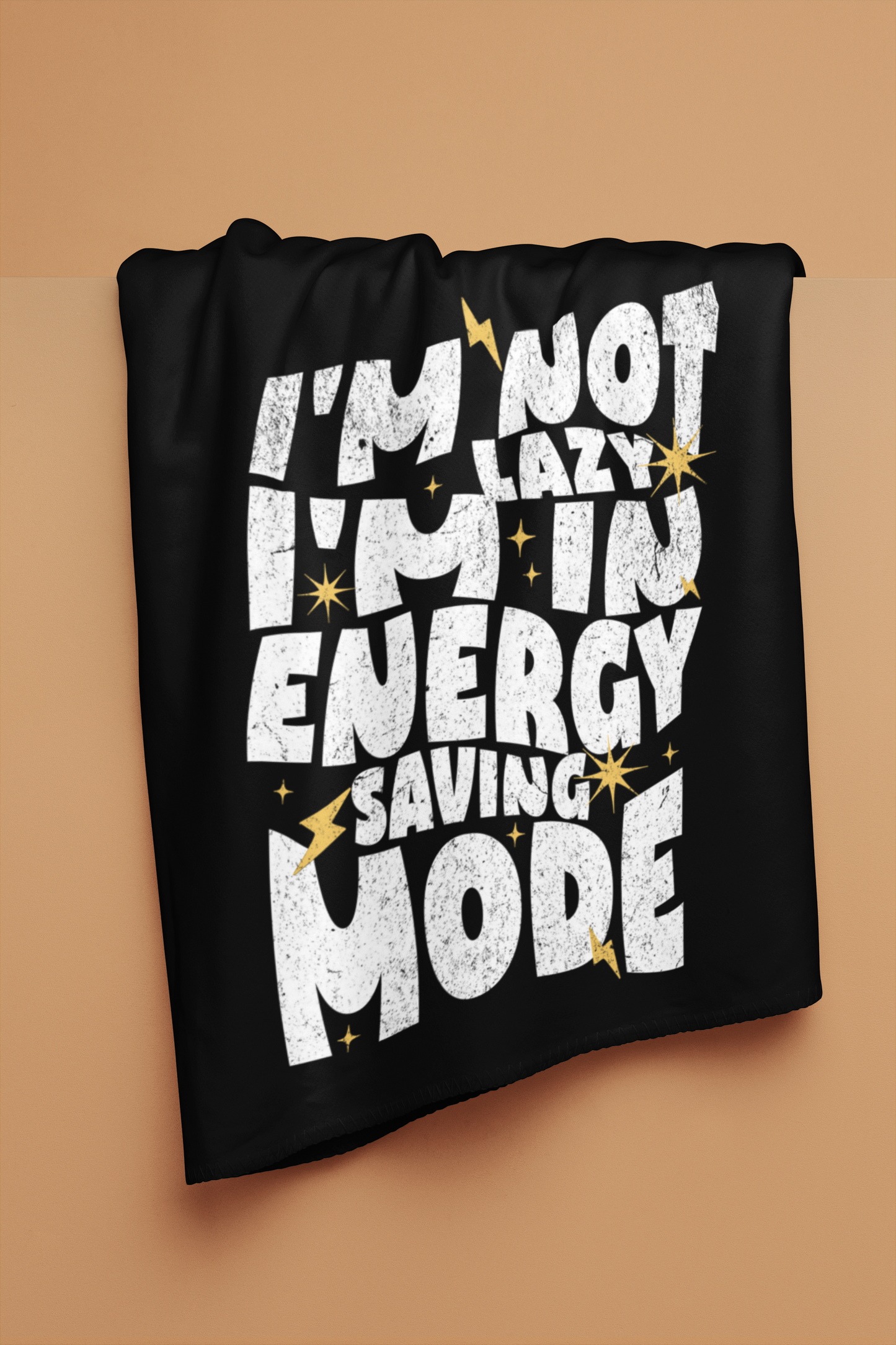 I'm Not Lazy - Sherpa Fleece Blanket - A Cozy Gothic Style Throw Blanket for All Seasons