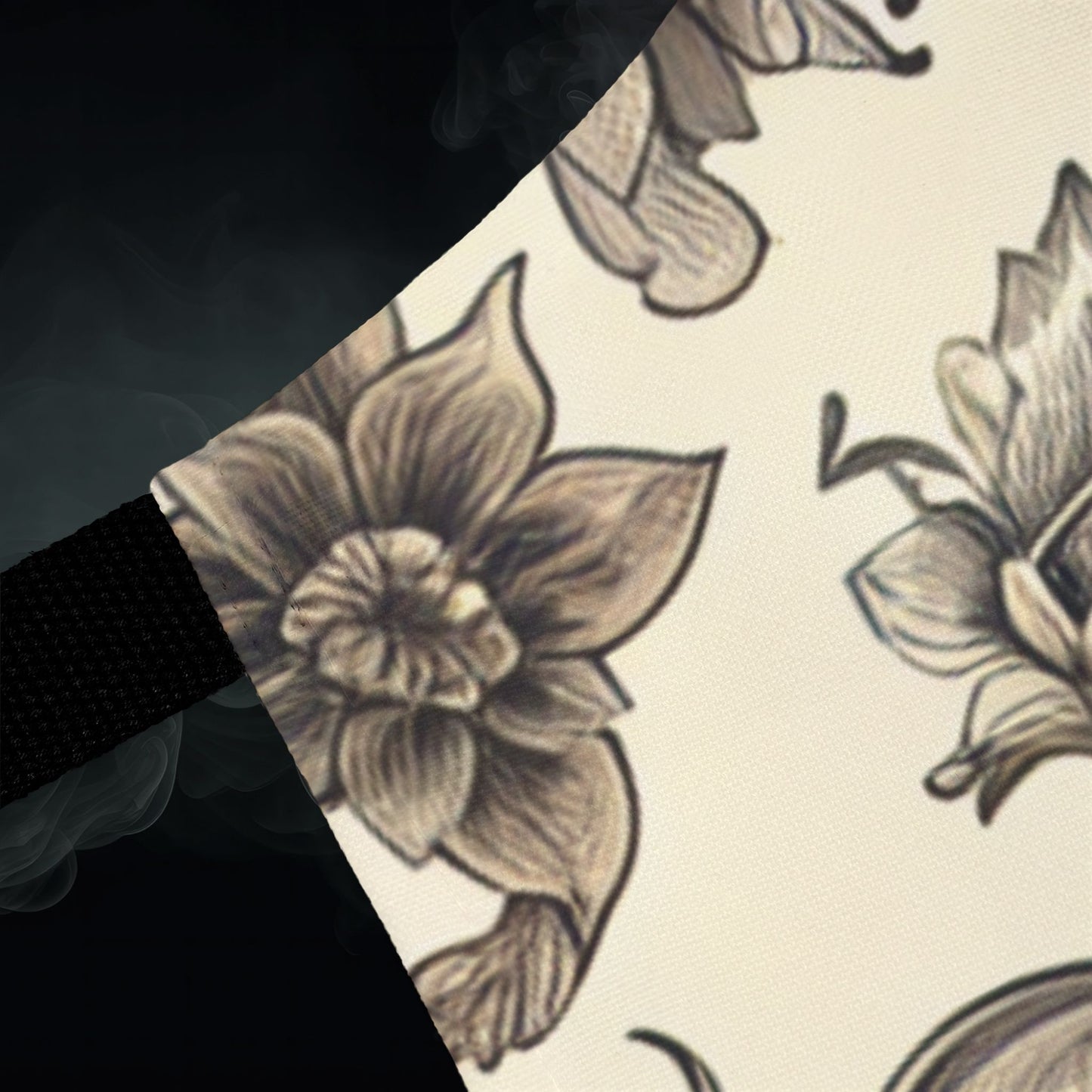 Baroque Blooms - Black - Gothic Kitchen Apron