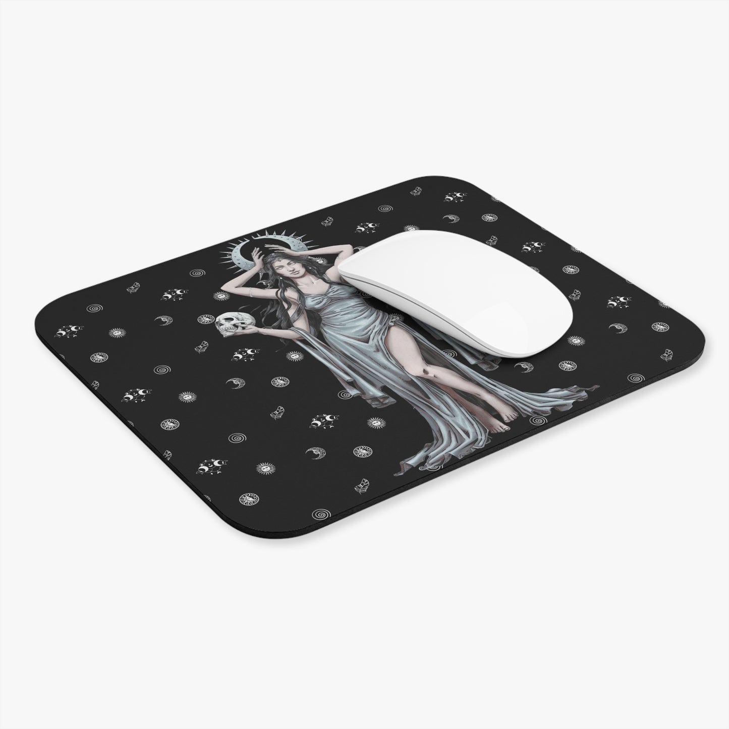 Celestial Enchantress - Black - Gothic-Themed Mouse Pad