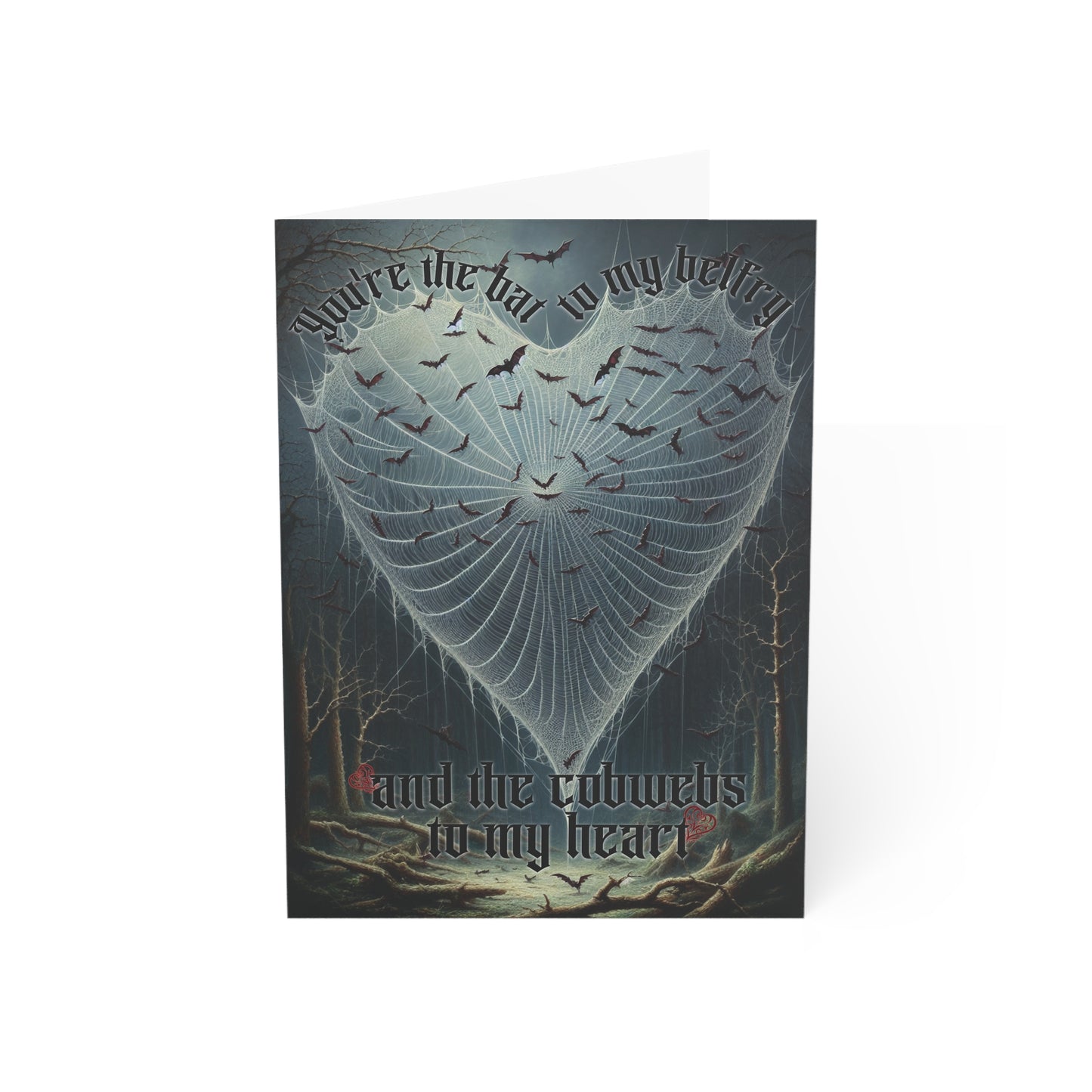 My Cobweb Heart - Alternative Greeting Card for Romantic Goths