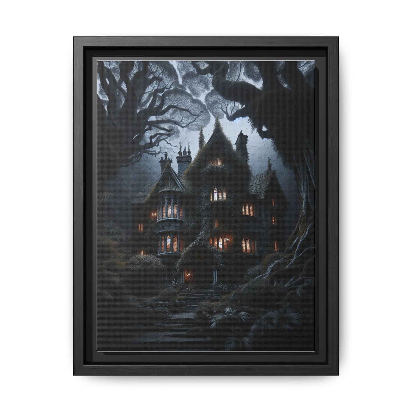 Shadowed Sanctuary - Framed Matte Canvas Print