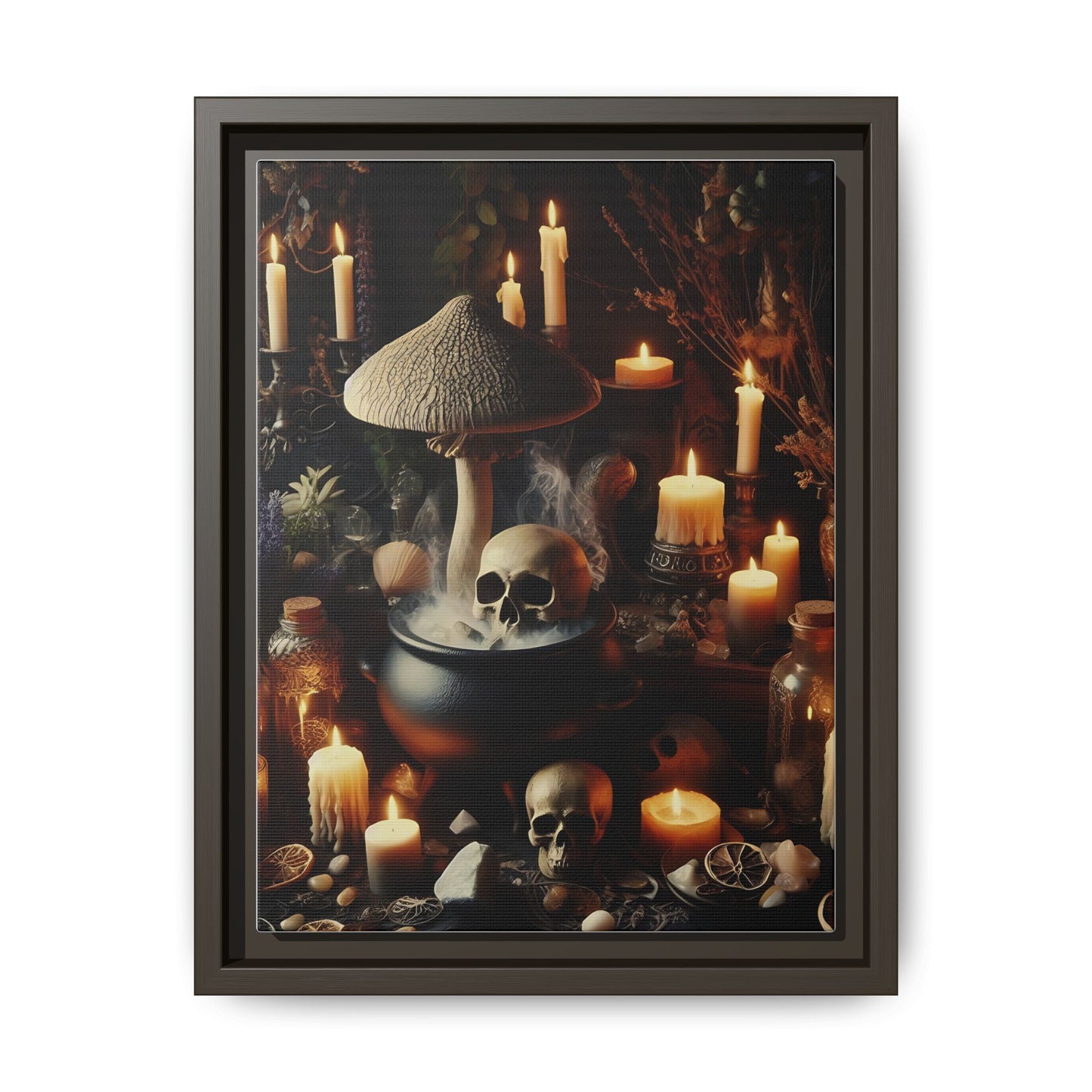 Witches Cauldron - Gothic Framed Matte Canvas Print