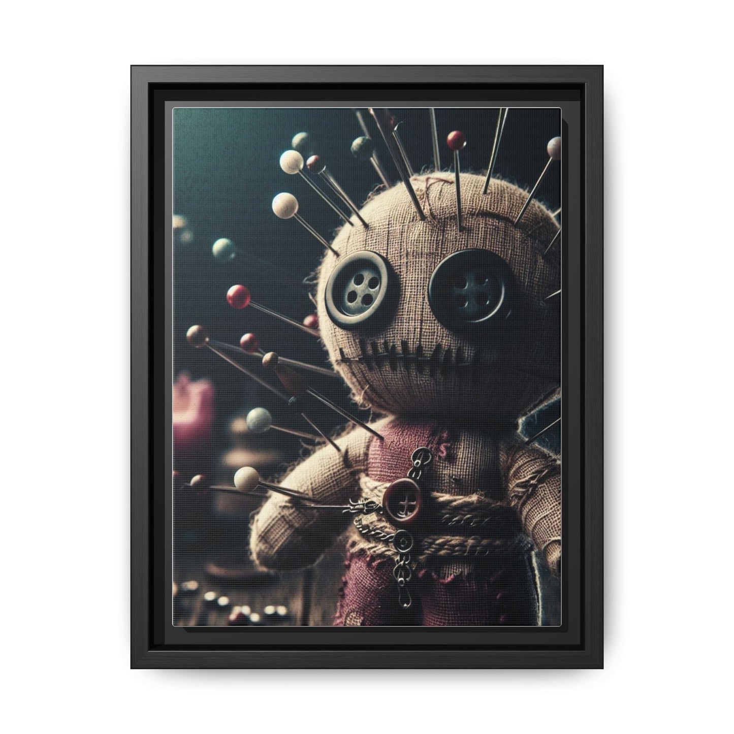 Sinister Charm - Gothic Framed Matte Canvas Print