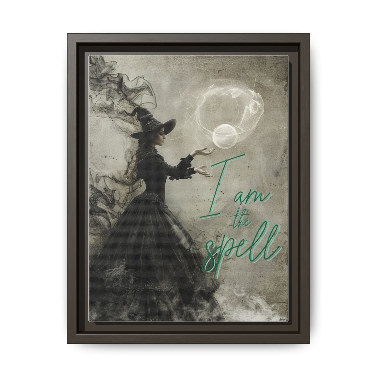 I Am the Spell - Gothic Framed Matte Canvas Print