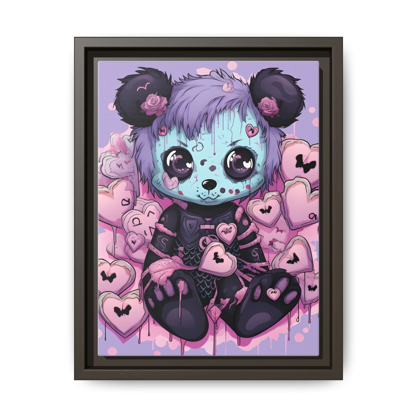 Heartstrings Teddy - Framed Matte Canvas Print