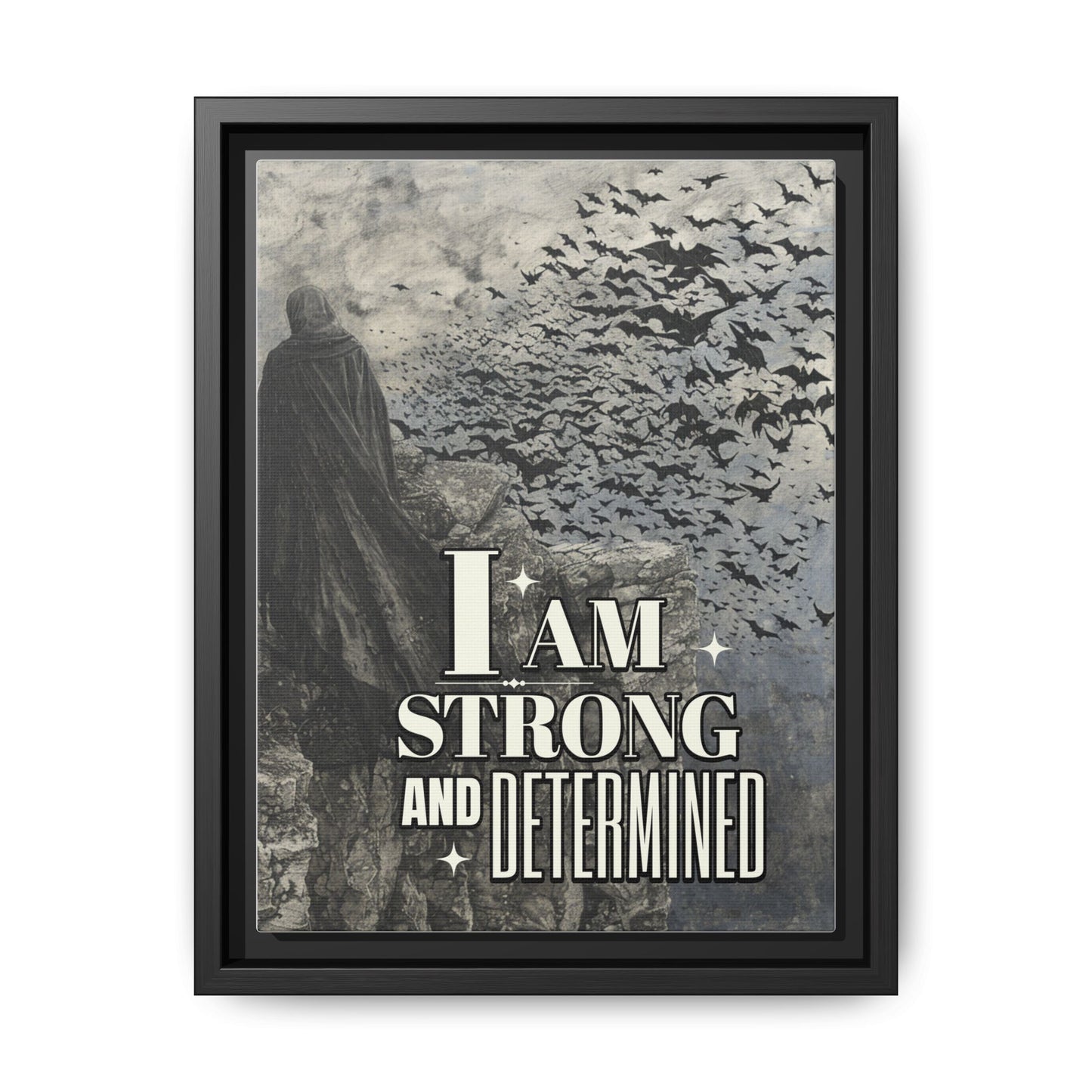 I am Strong - Gothic Framed Matte Canvas Print