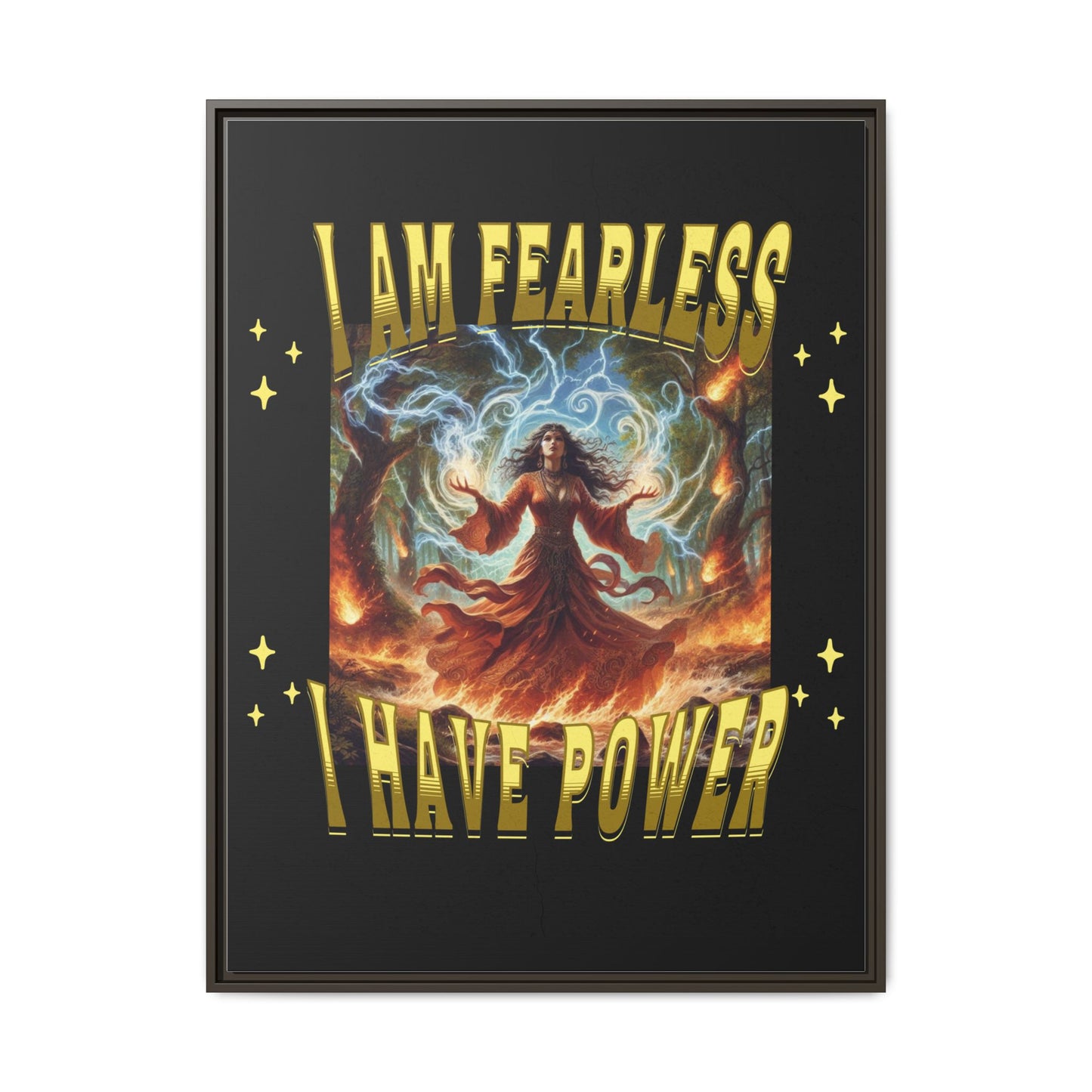 I Am Fearless - Gothic Framed Matte Canvas Print
