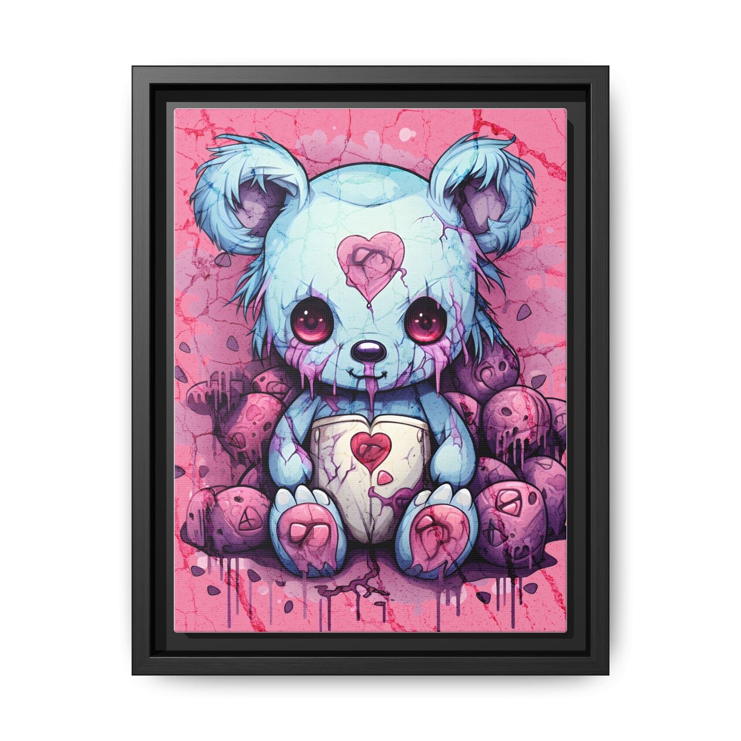 Sinister Teddy - Framed Matte Canvas Print