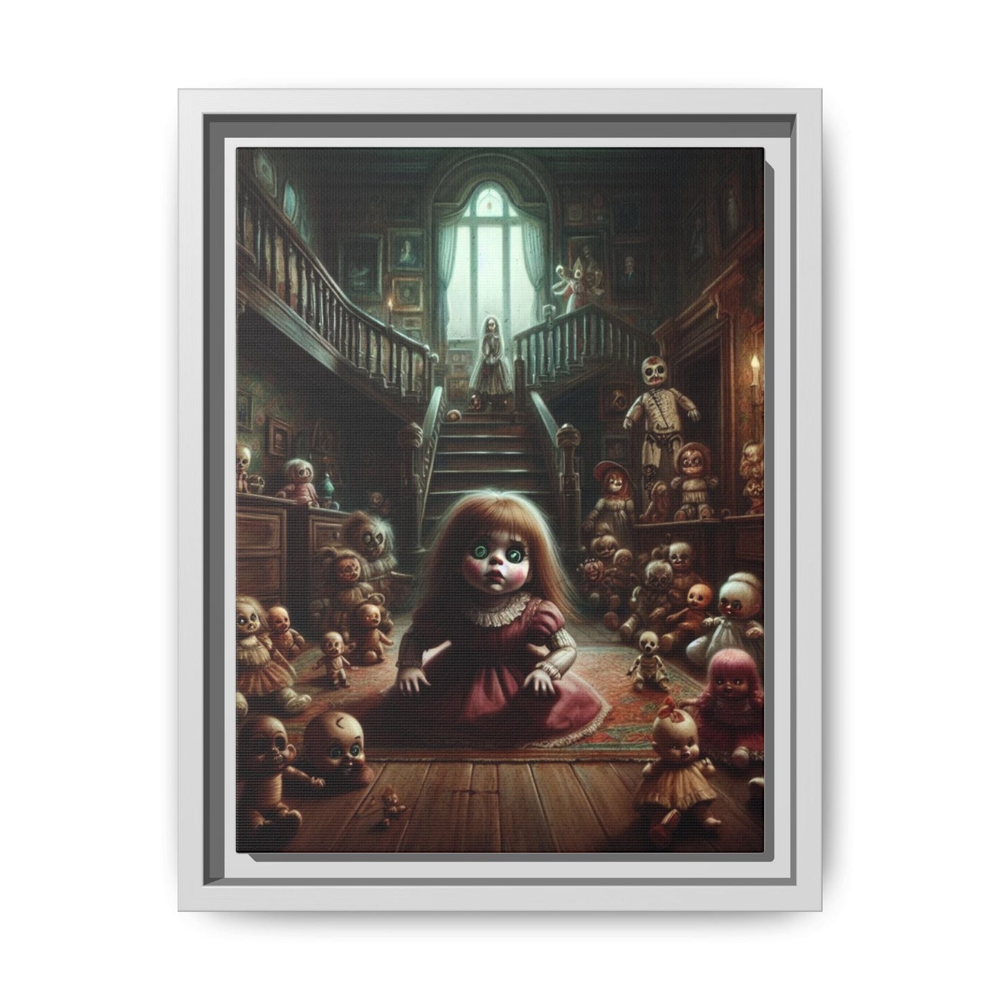 Haunted Playthings - Framed Matte Canvas Print