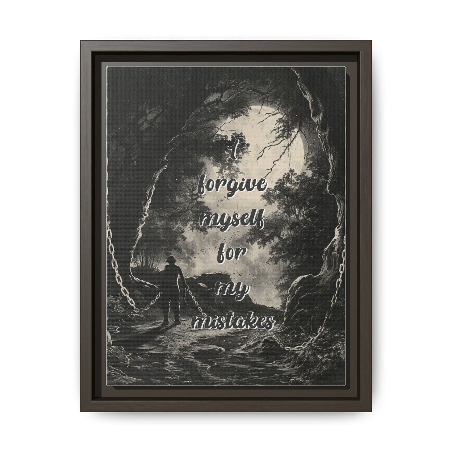 I Forgive Myself - Positive Affirmation Framed Matte Canvas Print