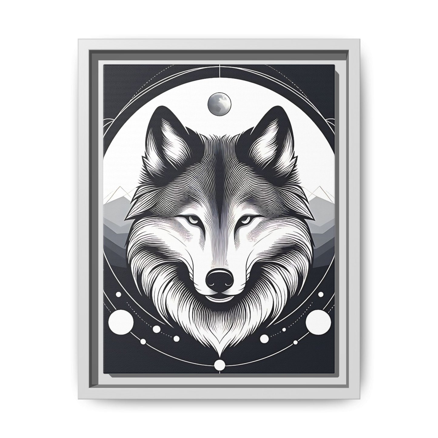 Lunar Sentinel - Framed Matte Canvas Print