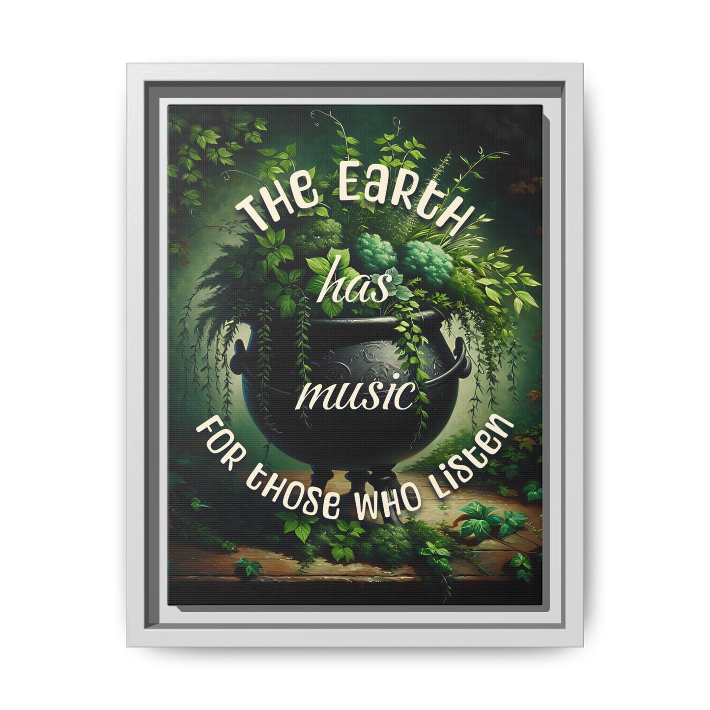 Earth Music - Framed Canvas Wall Art