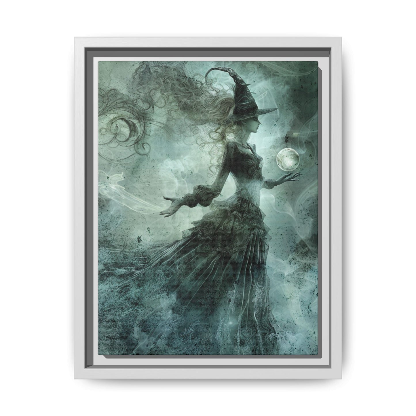Mistweaver Enchantress - Gothic Framed Matte Canvas Print