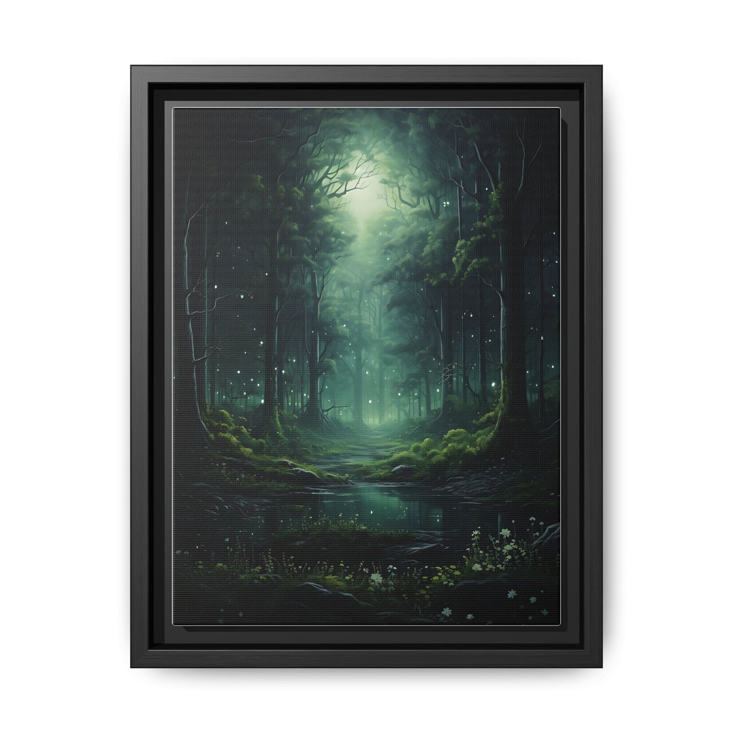 Fireflies - Gothic Framed Matte Canvas Print
