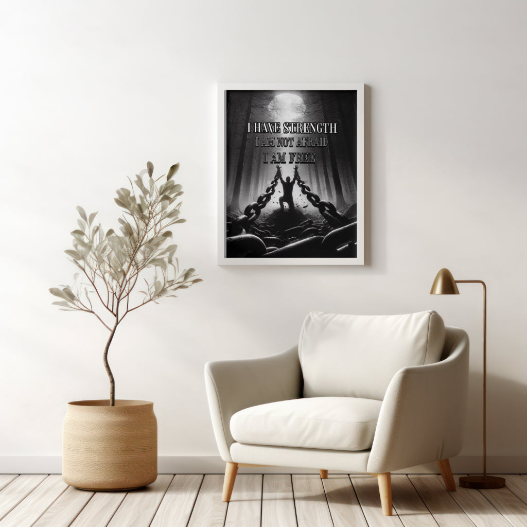 I Am Free - Positive Affirmation Framed Matte Canvas Print
