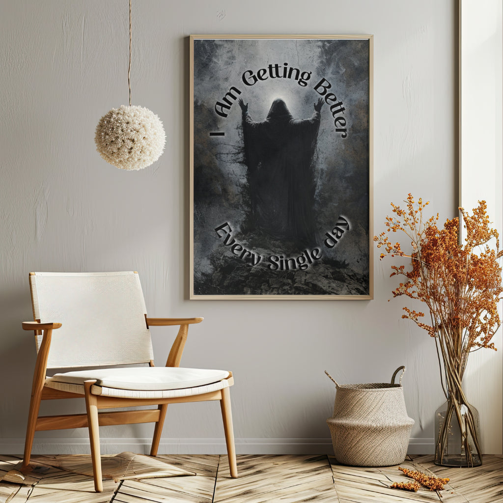 I Am Getting Better - Gothic Framed Matte Canvas Print