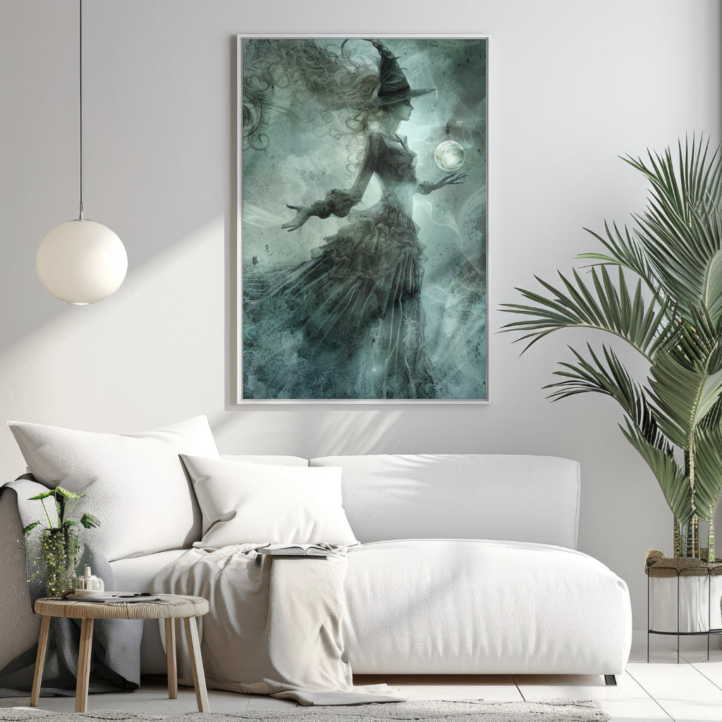 Mistweaver Enchantress - Gothic Framed Matte Canvas Print