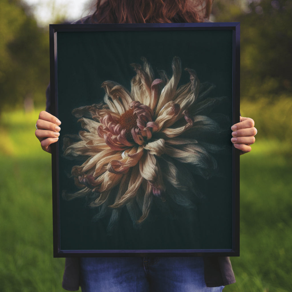 Radiant Bloom - Framed Matte Canvas Print
