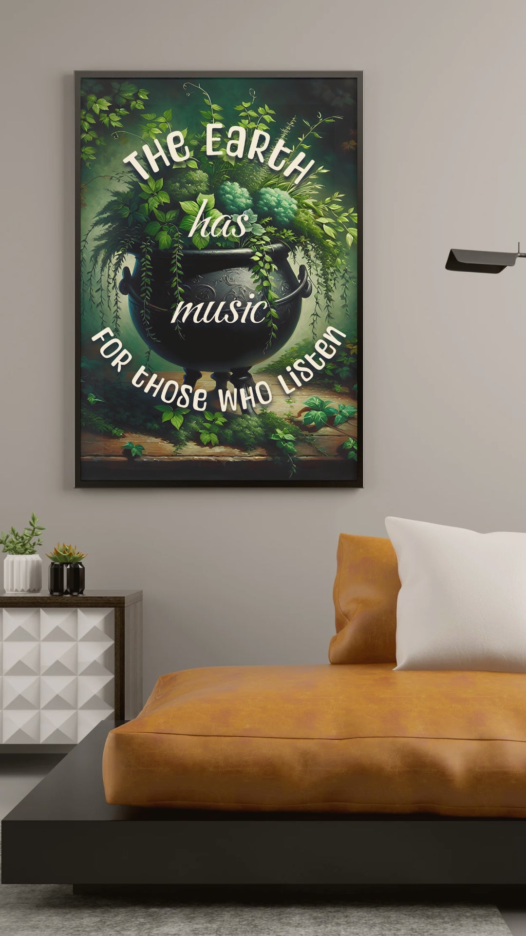 Earth Music - Framed Canvas Wall Art