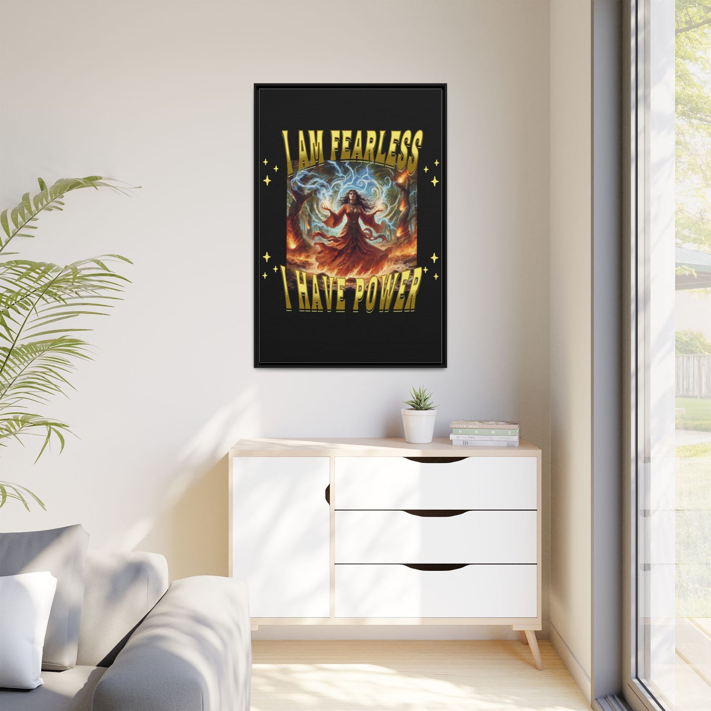 I Am Fearless - Gothic Framed Matte Canvas Print