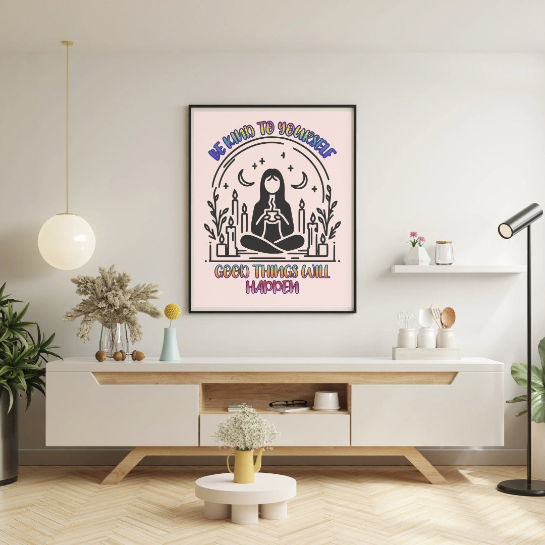 Be Kind - Framed Matte Canvas Print