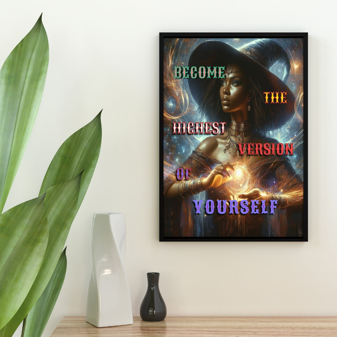 Higher Version - Gothic Framed Matte Canvas Print