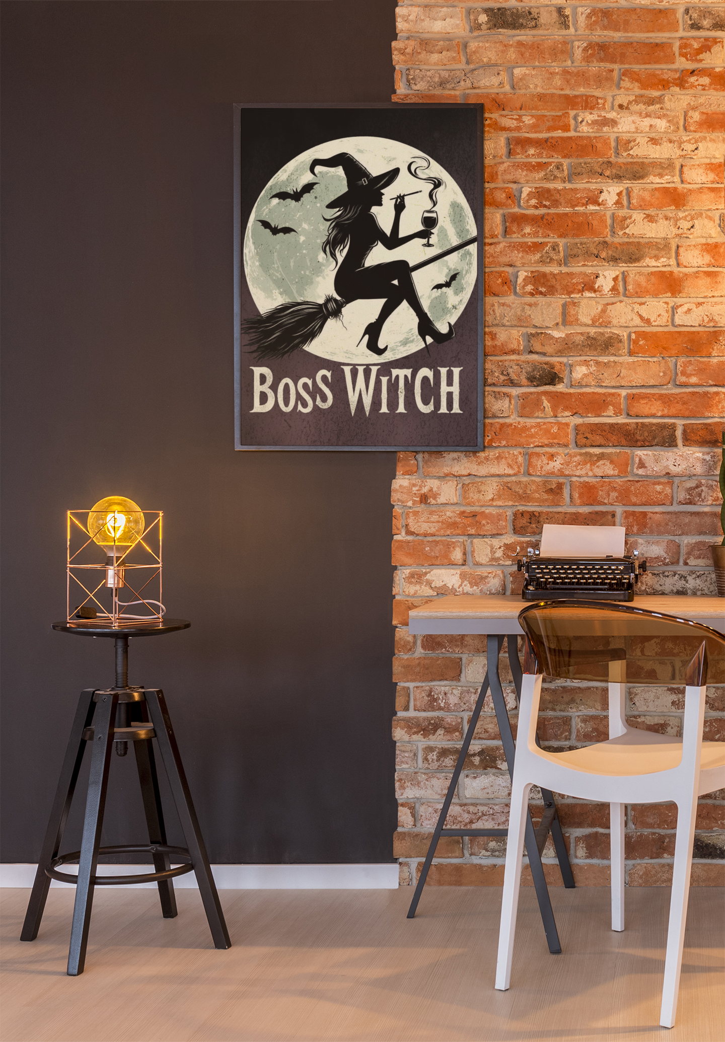 Boss Witch - Framed Matte Canvas Print