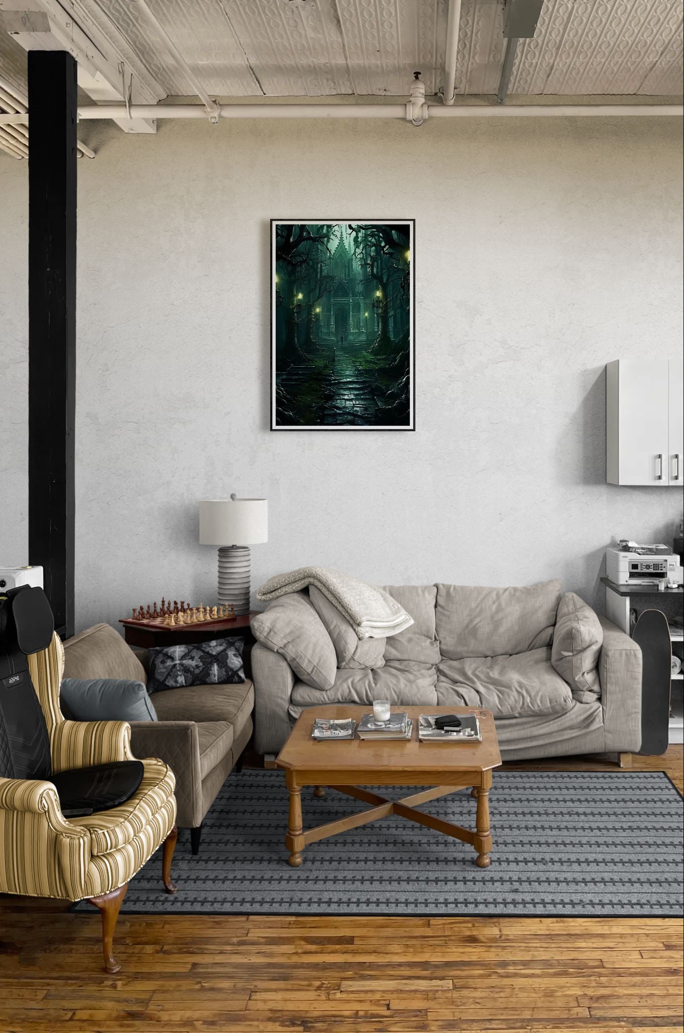 Abandoned Castle - Framed Matte Canvas Print