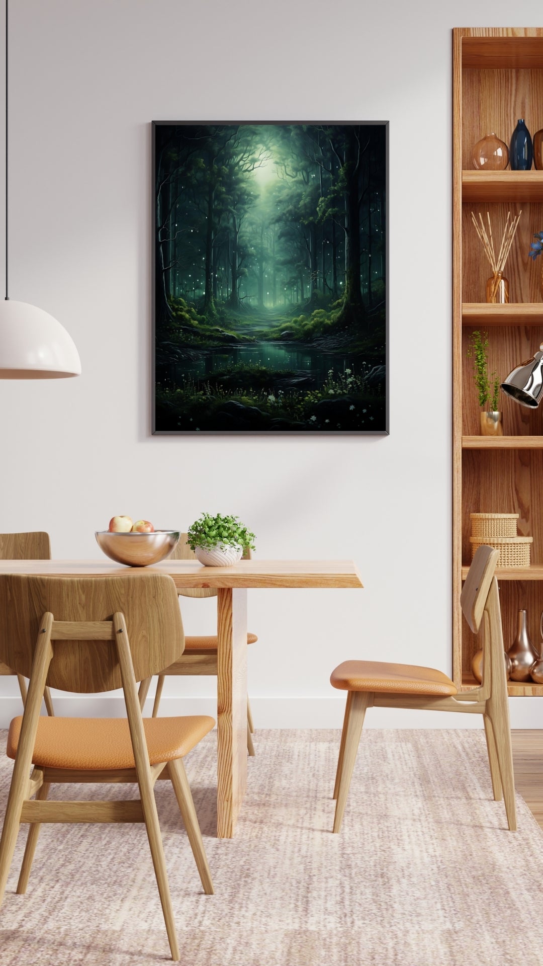 Fireflies - Gothic Framed Matte Canvas Print