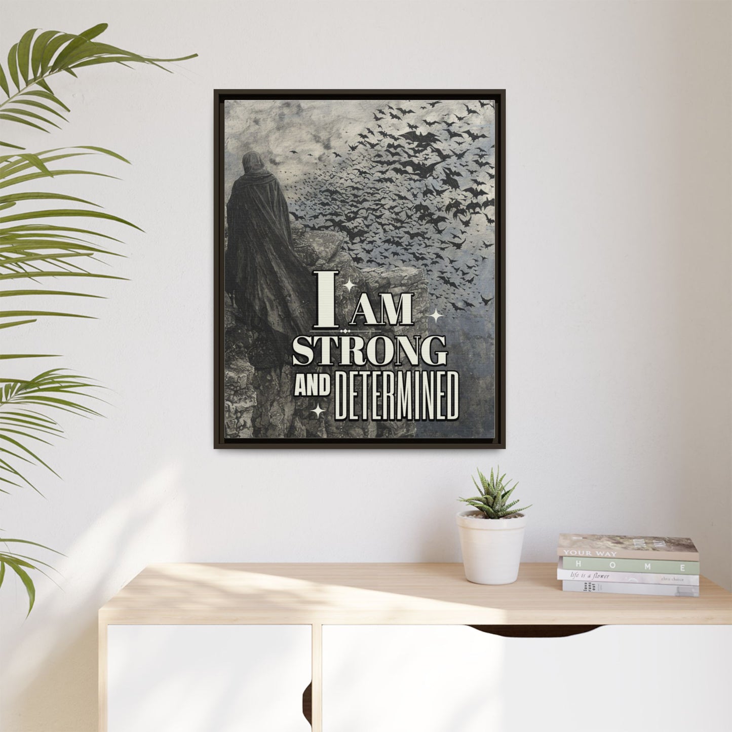 I am Strong - Gothic Framed Matte Canvas Print