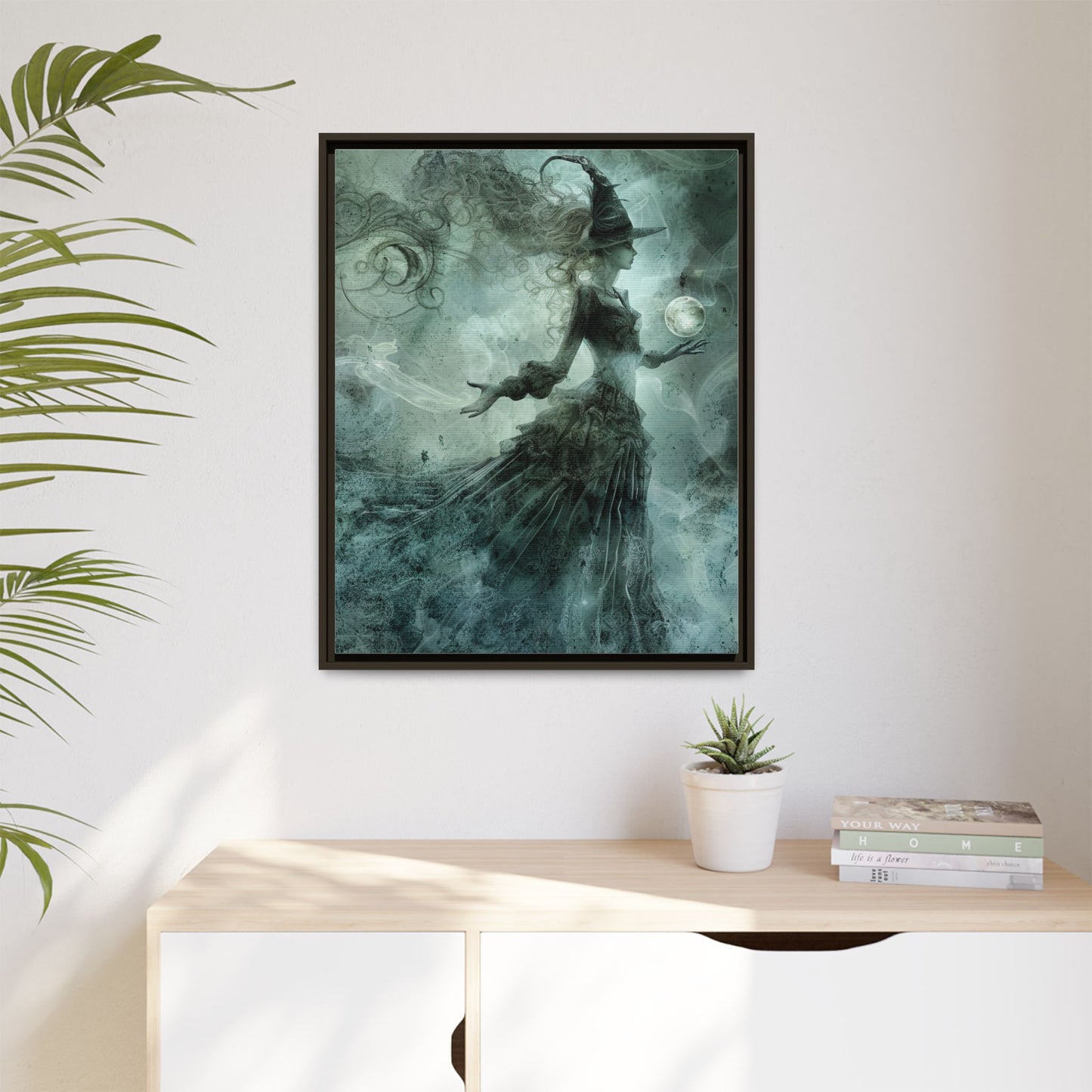 Mistweaver Enchantress - Gothic Framed Matte Canvas Print
