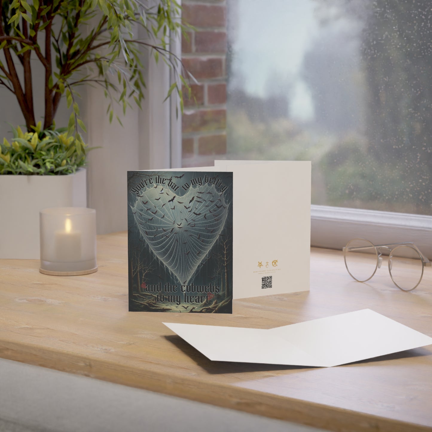 My Cobweb Heart - Alternative Greeting Card for Romantic Goths