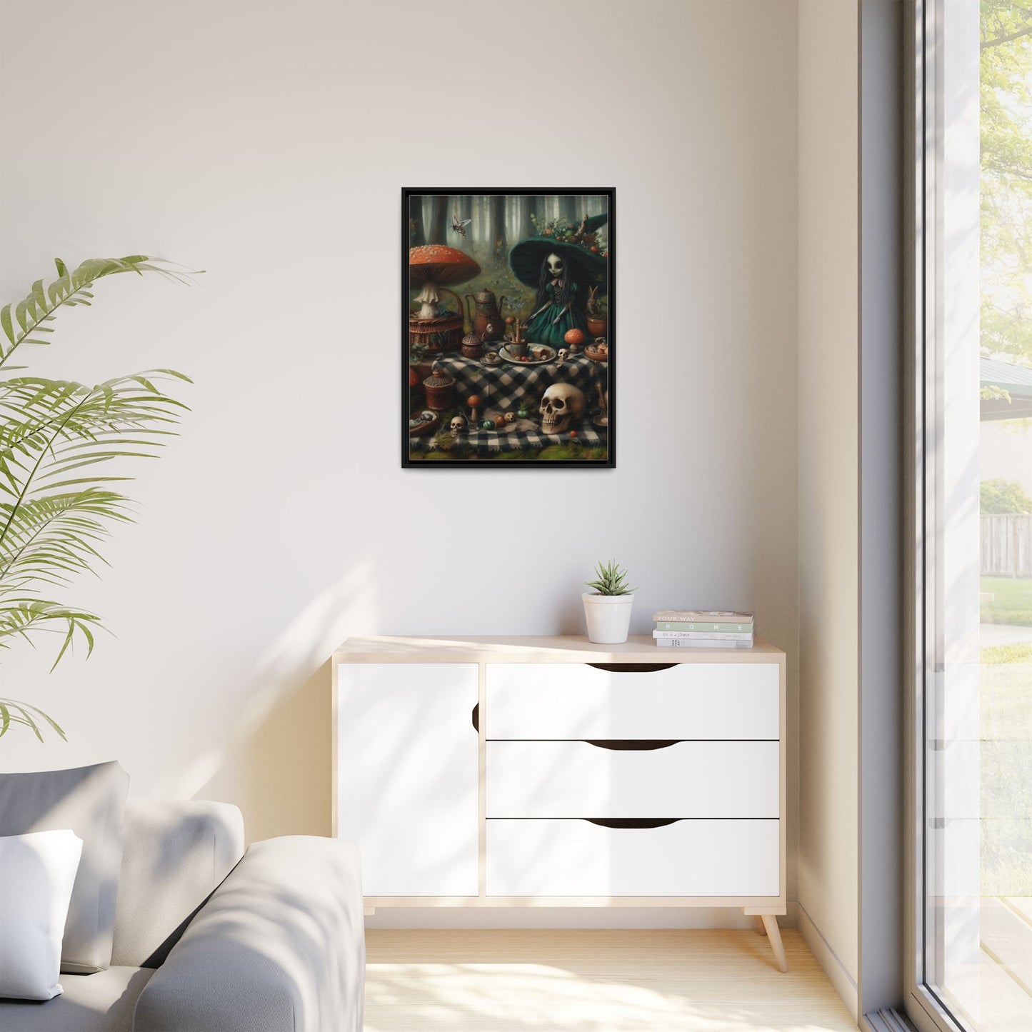 Forest Tea Party - Framed Matte Canvas Print