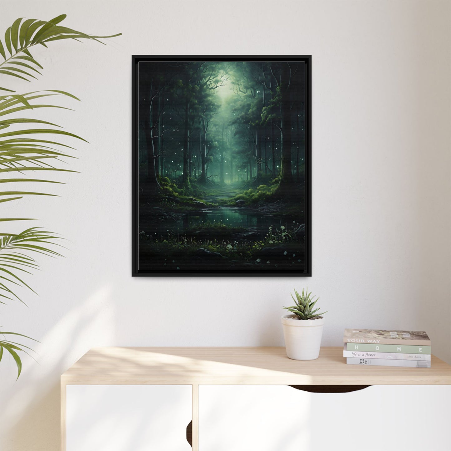 Fireflies - Gothic Framed Matte Canvas Print