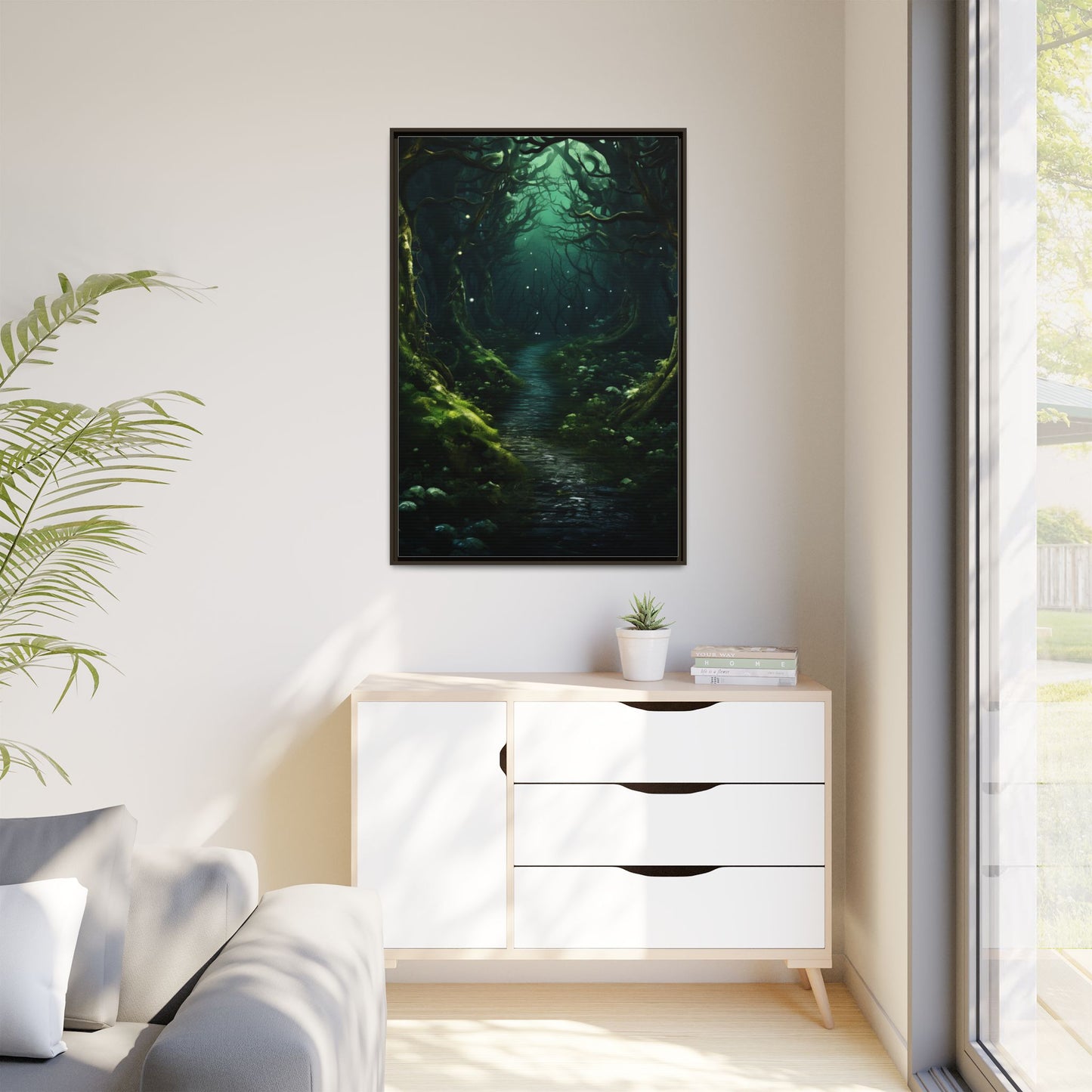 Forest Walk - Gothic Framed Matte Canvas Print