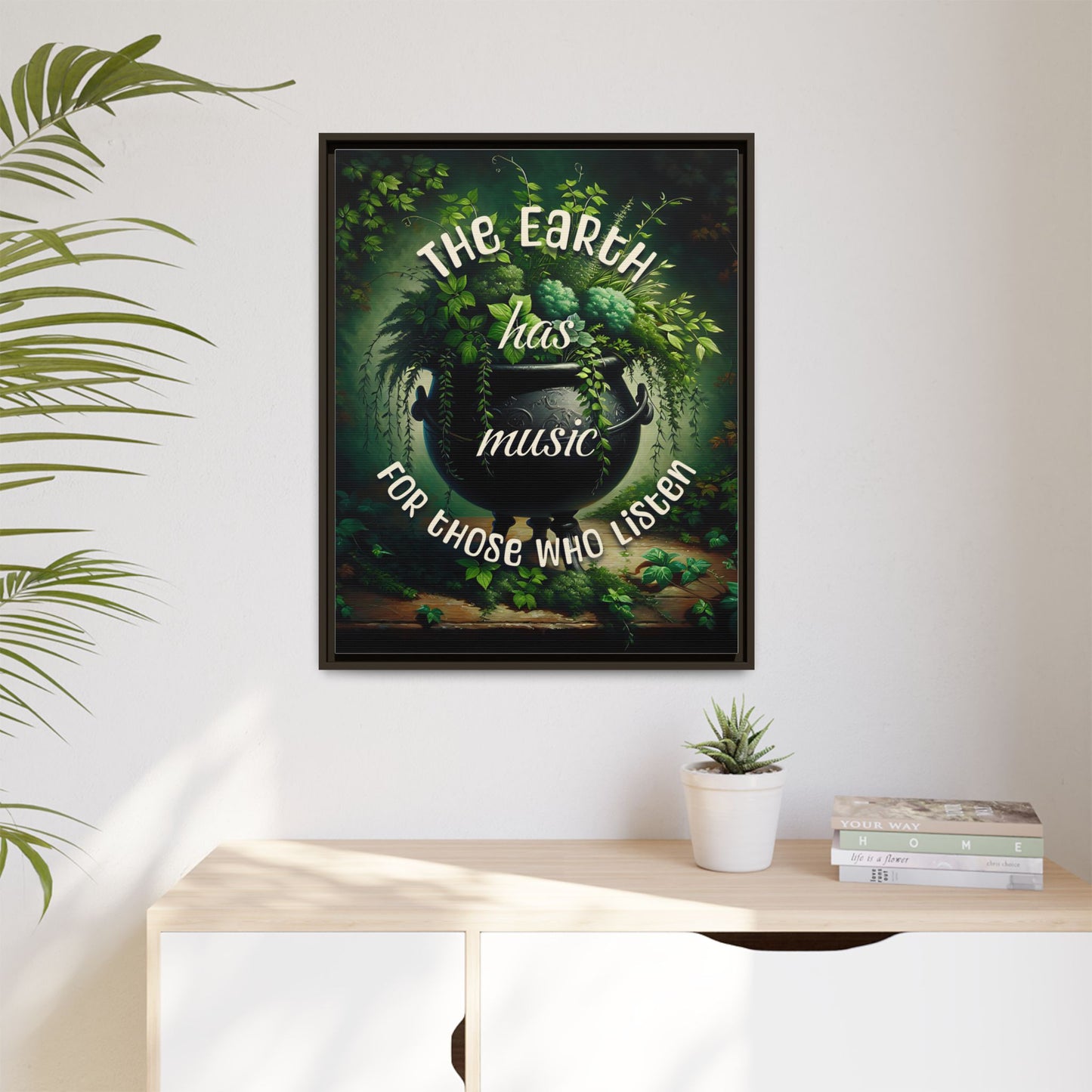 Earth Music - Framed Canvas Wall Art