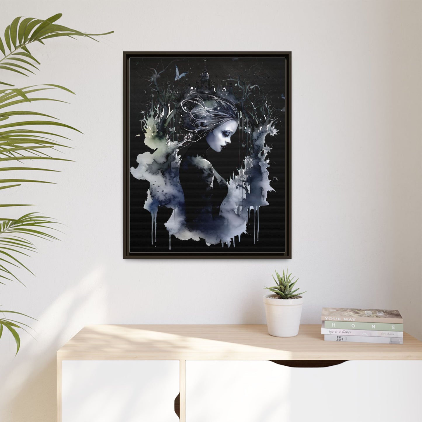 Veil of Shadows - Framed Matte Canvas Print
