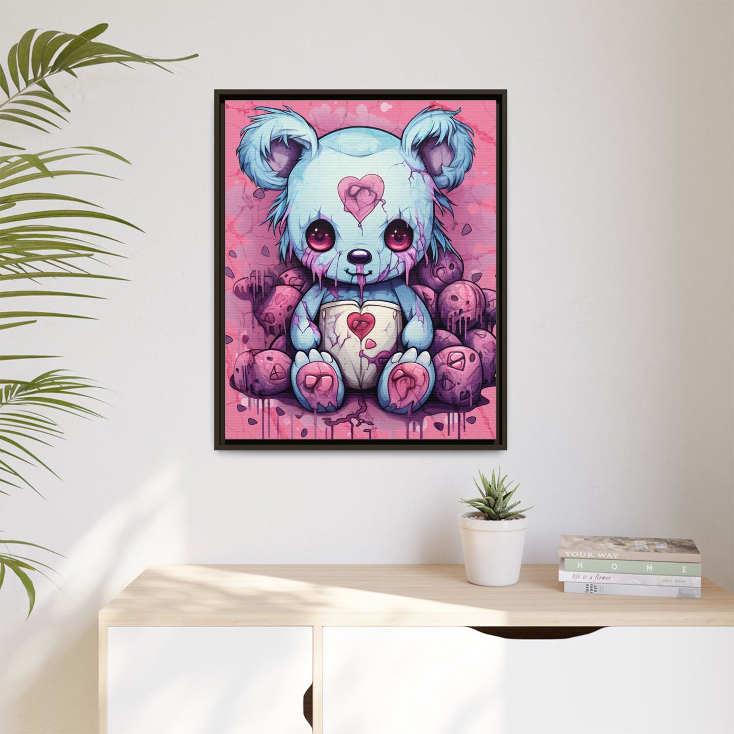 Sinister Teddy - Framed Matte Canvas Print