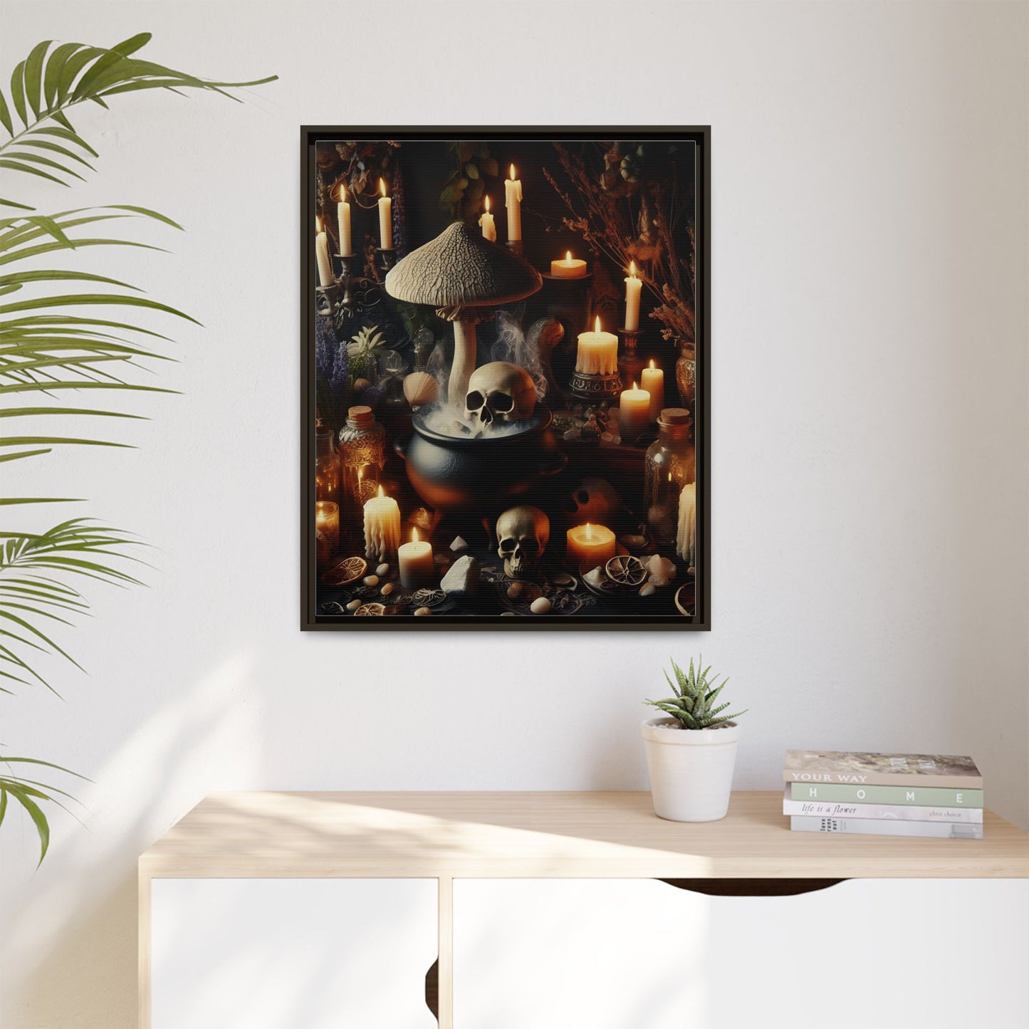 Witches Cauldron - Gothic Framed Matte Canvas Print