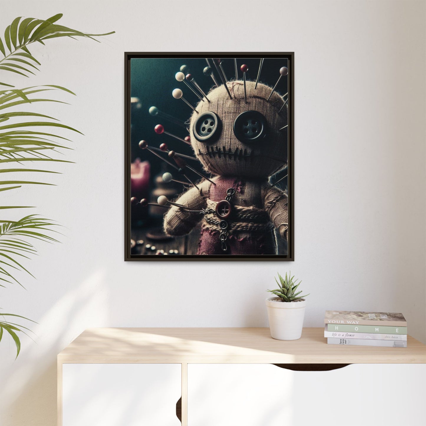 Sinister Charm - Gothic Framed Matte Canvas Print
