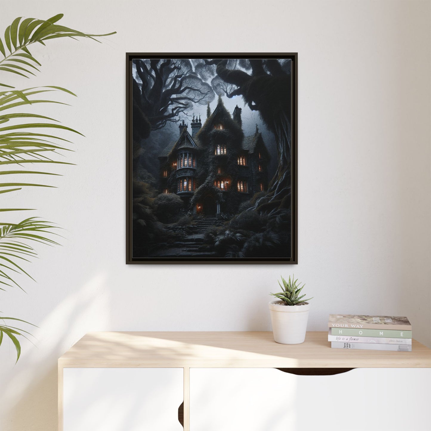 Shadowed Sanctuary - Framed Matte Canvas Print