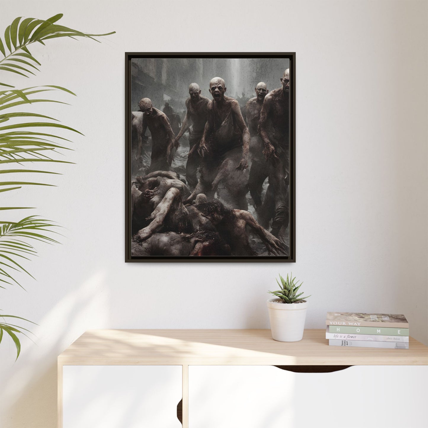 The Horde Approaches - Framed Matte Canvas Print