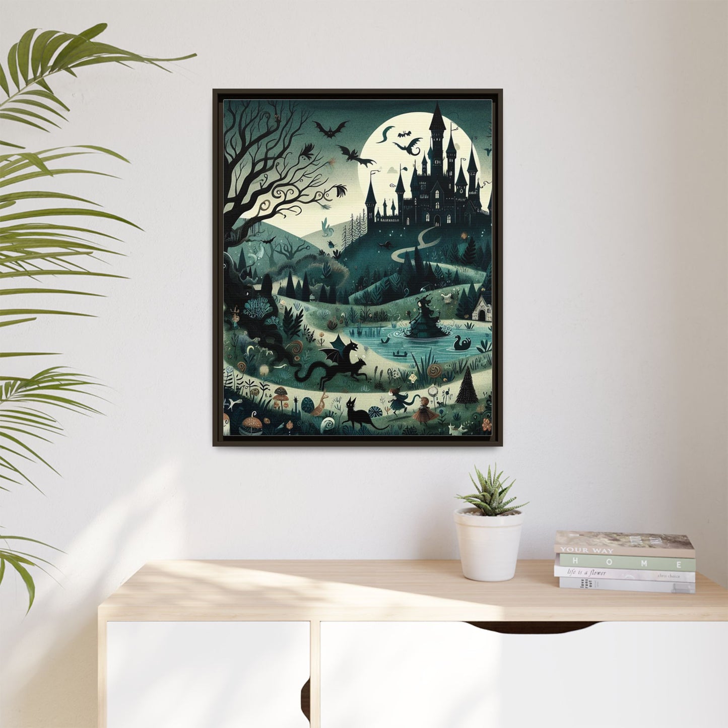 Whimsigoth Fairytale - Framed Matte Canvas Print