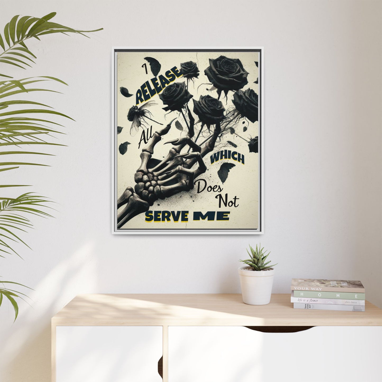I Release All - Positive Affirmation Framed Matte Canvas Print