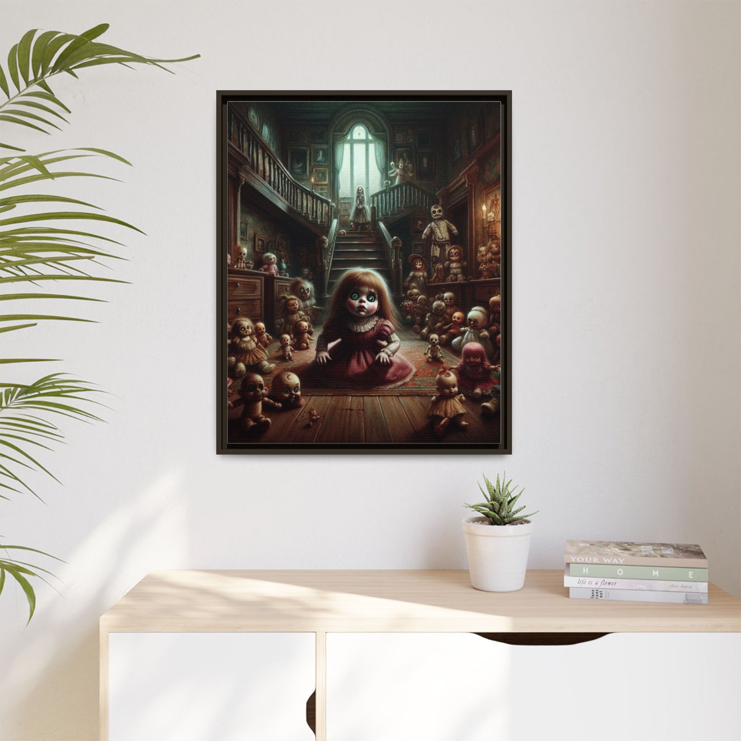 Haunted Playthings - Framed Matte Canvas Print