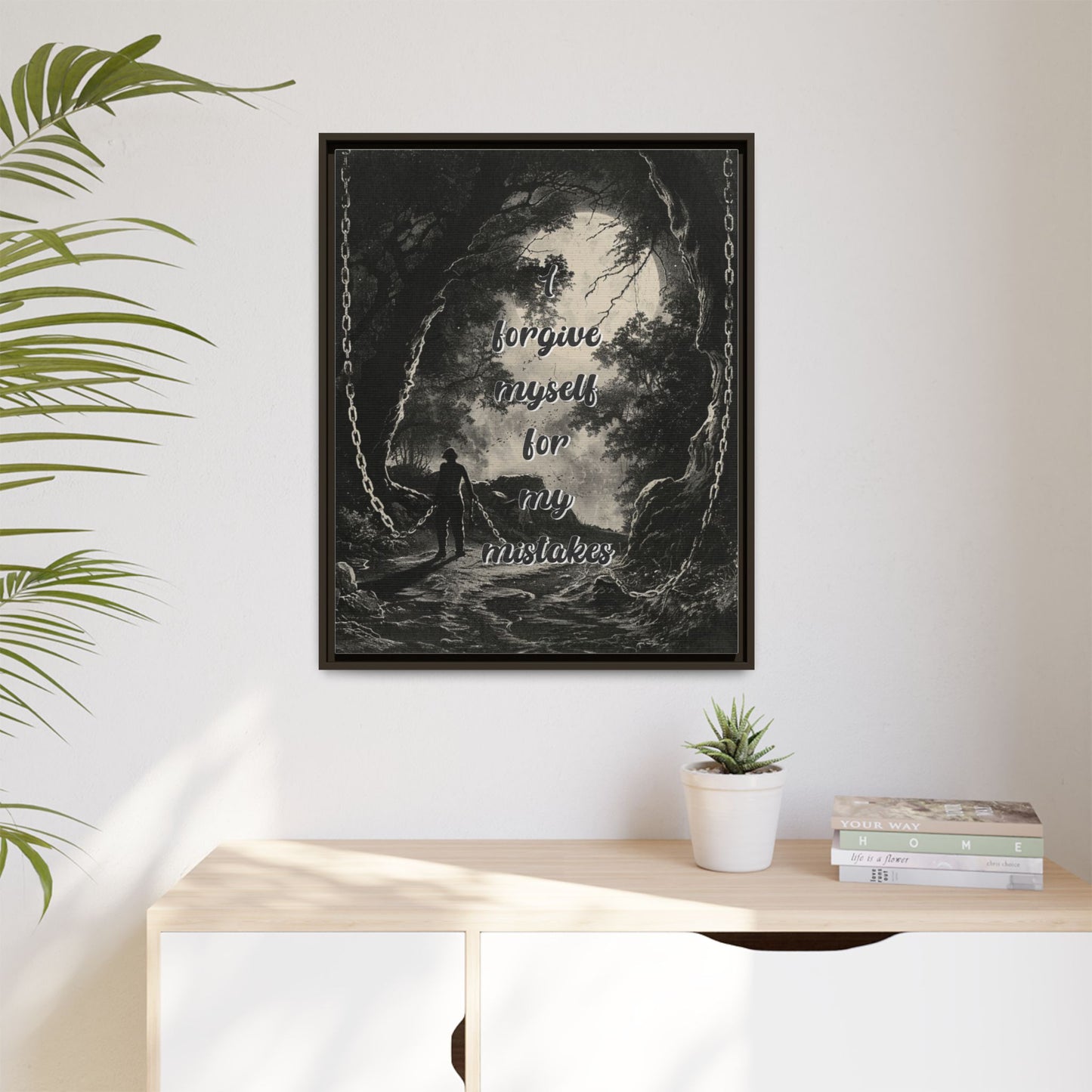 I Forgive Myself - Positive Affirmation Framed Matte Canvas Print