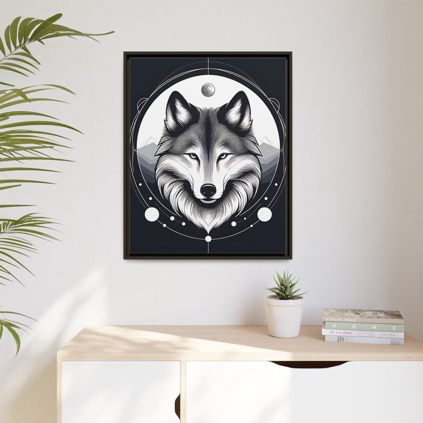 Lunar Sentinel - Framed Matte Canvas Print