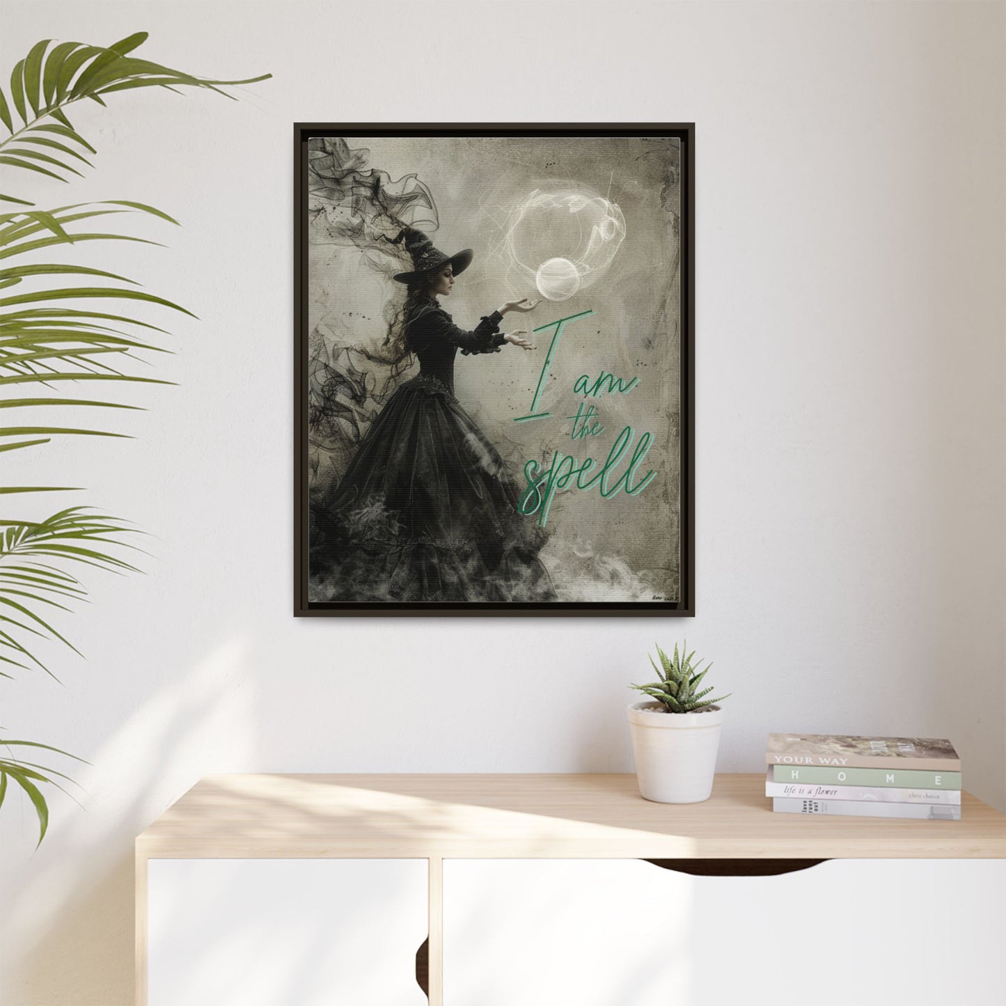 I Am the Spell - Gothic Framed Matte Canvas Print